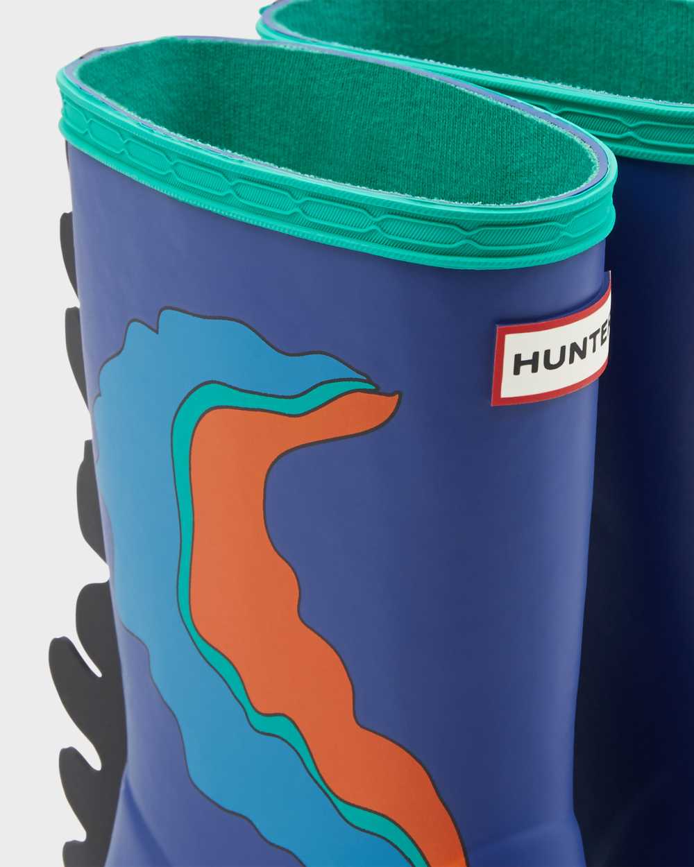 Hunter Original First Sea Monster Character Kids Rain Boots NZ-24601B Blue